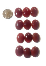 3 PCS GENUINE OVAL CARNELIAN CABS OVAL 20X15 MM BELOW WHOLESALE PRICE  