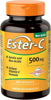 Ester-C  500 mg Capsules 120 24-Hour Immune Support - Exp 10/27