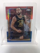 2025-26 Topps Chrome - Stephen Curry #201 Red White & Blue Refractor