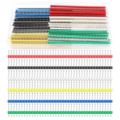 60 Stück 6 Farben 2,54 mm Pin Header 40 Pin Breakaway PCB Platine Pin Header Connect