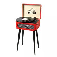 Andover Music Center with Bluetooth Record Player Turntable, FM Radio, Built-In