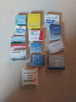 Flugzeug Metal Diecast Herpa Schabak 1 : 600 - 13 x Luxair, Berlinair