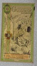 1 New Hampshire Goldback Aurum Gold Foil Note 1/1000 oz 24kt .999 Fine