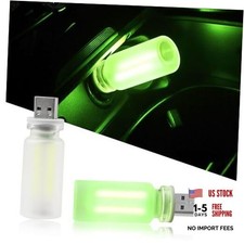 2PCS USB Car Lights, Touch Adjustment Lights, Plug in USB Frosted Glass Green