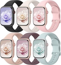 6 Pack Sport Bands Compatible with Apple Watch Bands 38mm 40mm 41mm 42mm 44mm 45