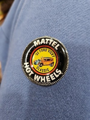 Vintage 1968 Hot Wheels Redline '32 Ford Vicky Pin Badge Button