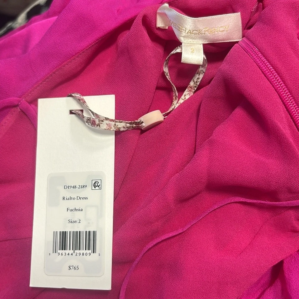 Maxi Vestido LoveShackFancy Rialto Seda Volantes Talla 2 Foto 3 de 4