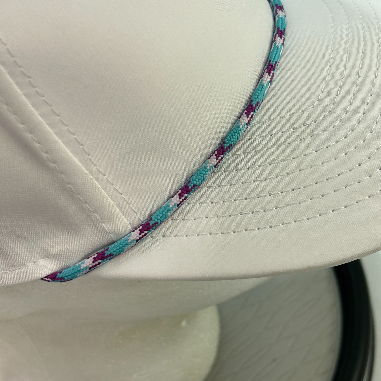 Rhoback Snapback Hat White Adjustable Structured … - image 8