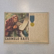 Militaria - Locandina propaganda RSI - Medaglia d'Oro Carmelo Raiti - 1943