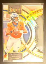 Russell Wilson 2023 Panini Select Silver Prizm Die Cut #129 Premier Broncos