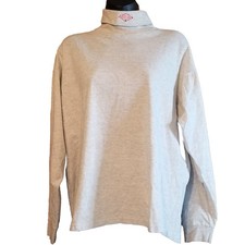 Vintage GOTCHA Single Stitch 80s Longsleeve Turtleneck Gray L/S Made in USA