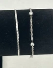 Vintage Silver Bracelets Signed Monet & Trifari Lot Of 2