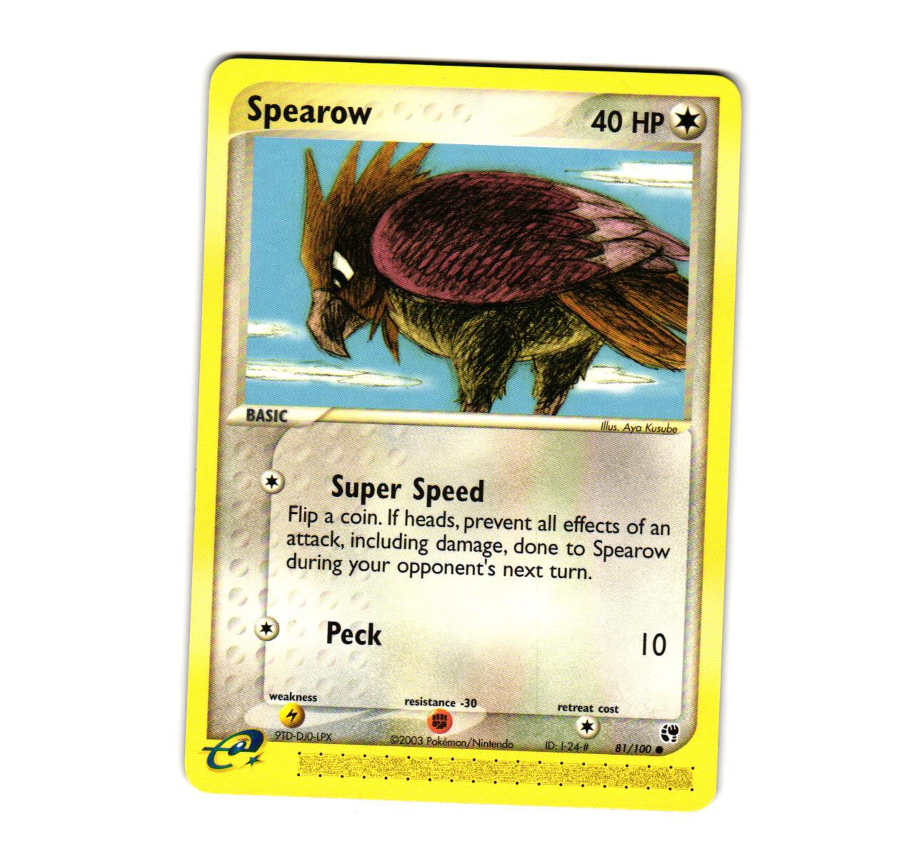 Pokemon Spearow 81/100 Sandstorm Regular LP