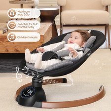 Baby Swing for Infants,Bluetooth Control 5-Point Harness Newborn Swing,5 Sway...