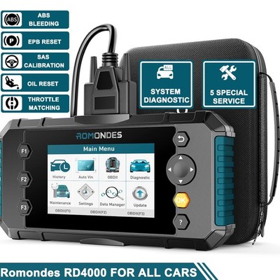 ROMONDES RD4000 OBD2 Scanner Full System ABS EPB Oil SAS Reset Diagnostic Tool