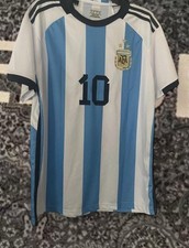 Lionel Messi 2022 Argentina World Cup Jersey Blue/White, Slim Fit