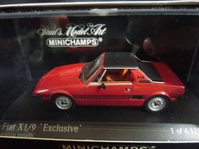 Minichamps1/43 Fiat X1/9 Exclusive Limited 4 128 Units Arancio Red Metallic