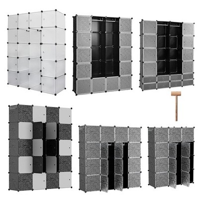 DIY Kleiderschrank Standregal Multifunktionale Steckregal Schubladen Schuhregal