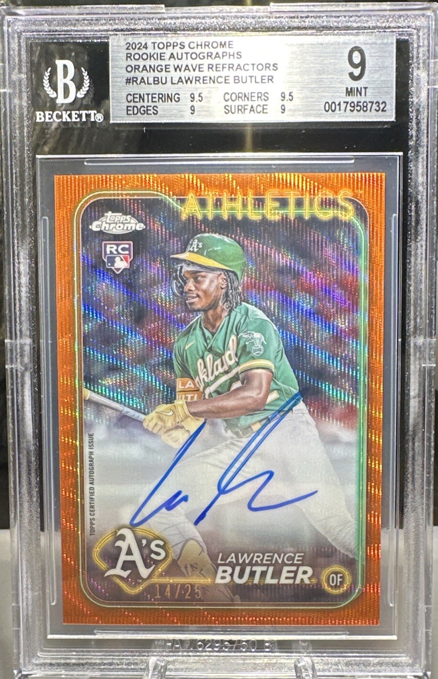 2024 Topps Chrome Lawrence Butler - Rookie Orange Wave Refractor #RA-LBU /25 A’s