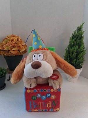 NWT! '' Flappy Birthday'' Plushie Birthday Dog. Brand New! Works!Hilarious & Fun!