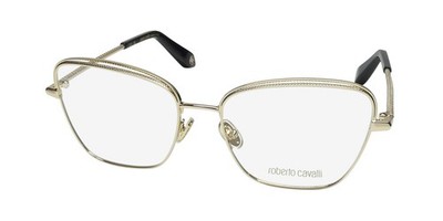 NEW ROBERTO CAVALLI VRC069 GLASSES GOLD ITALY METAL & PLASTIC 56-17-145 FULL-RIM