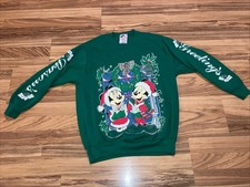 Vintage 1980s The Walt Disney Company Christmas Mickey  Minnie Size M