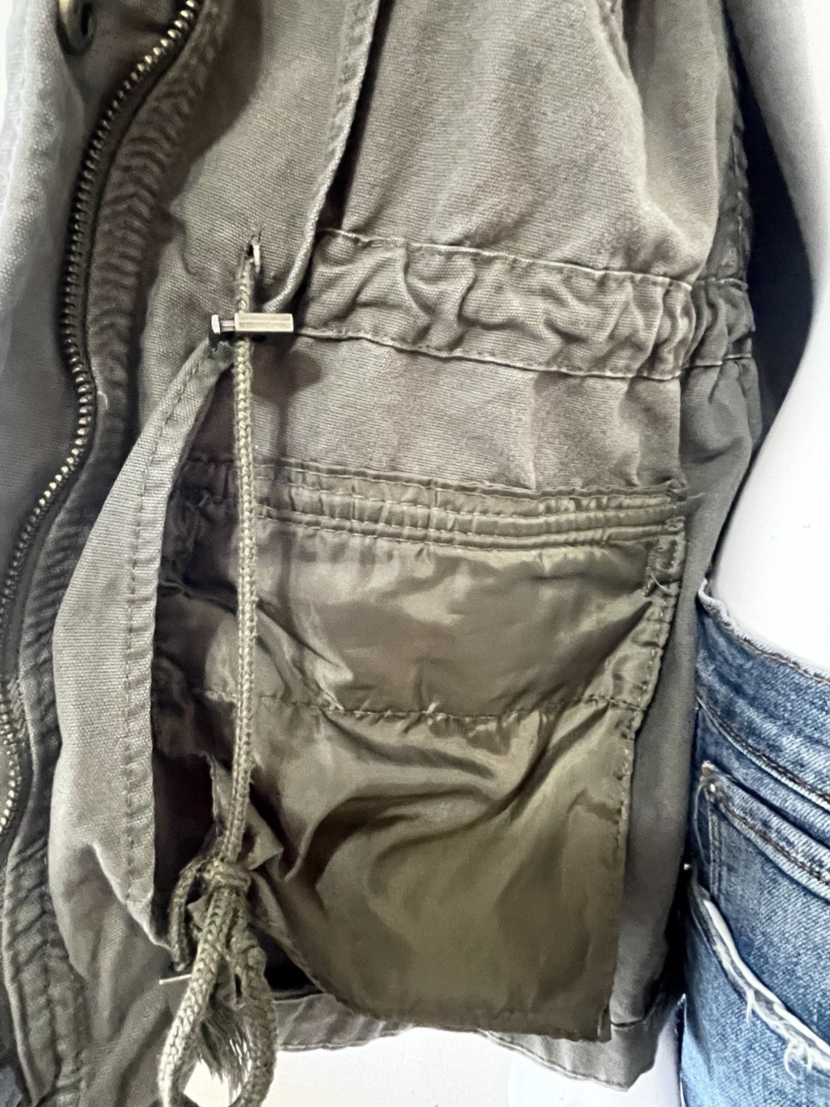 Universal Thread Woman’s Olive Green Zip/Snap Mil… - image 4