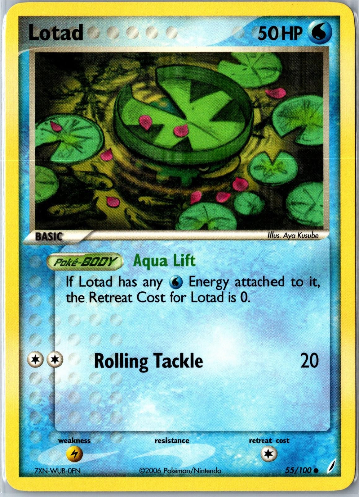 Pokemon Card - Lotad 55/100 Crystal Guardians Common Lightly Played