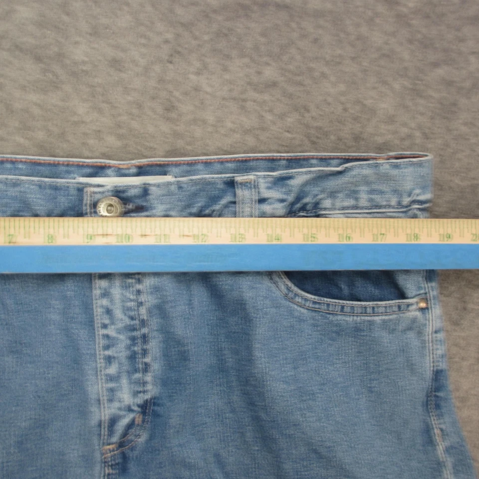 Pantalones de mezclilla Tommy Hilfiger para hombre 34x32 azul calce clásico pierna recta 100 % algodón Foto 3 de 4