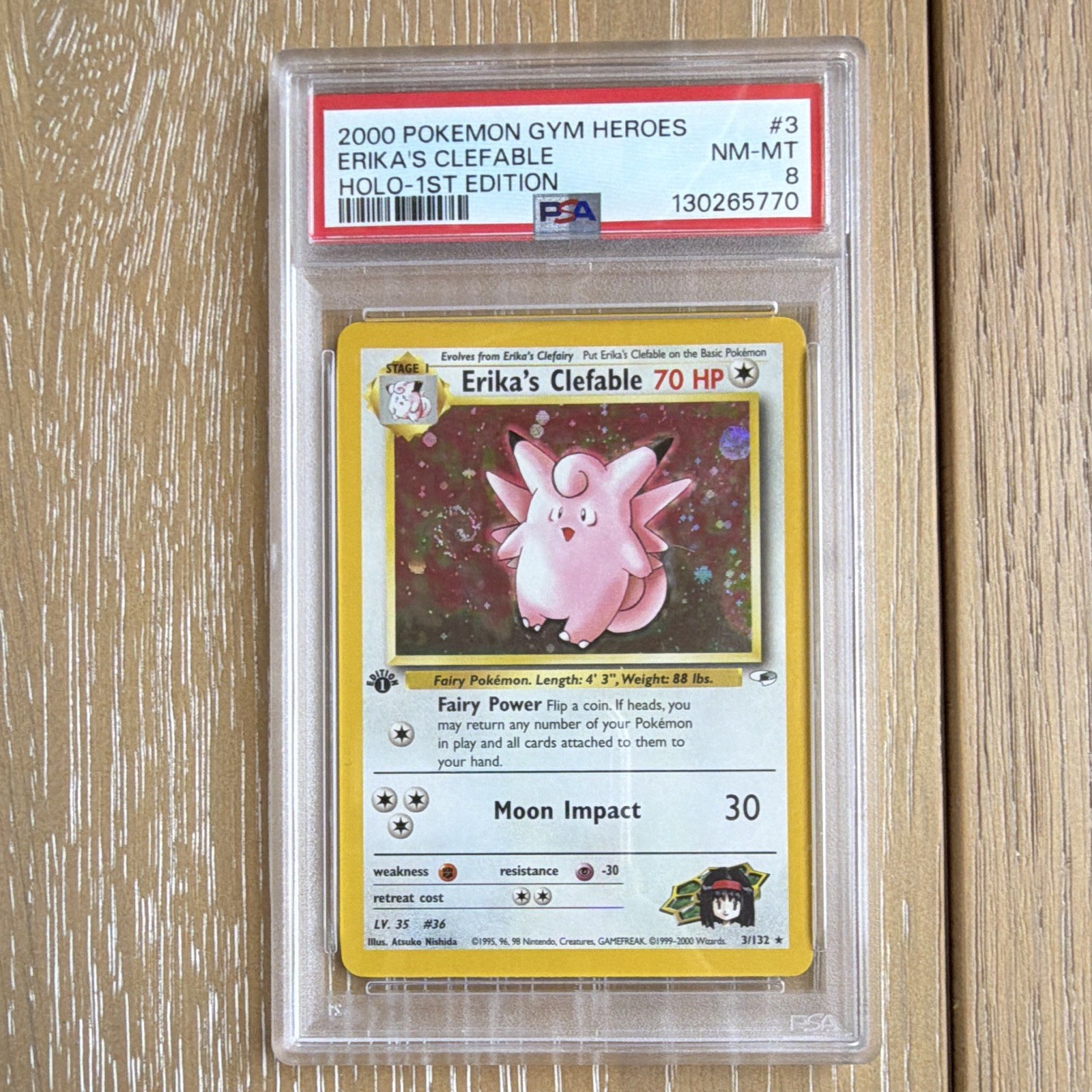 Erika's Clefable 2000 Gym Heroes #003/132 1st Edition Holo Price