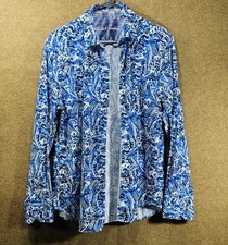 Robert Graham Paisley Floral Button-Up Shirt Mens XL Colorful Flip Cuff LS