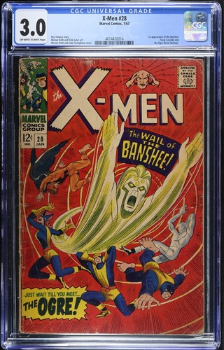 X-Men 28 Cgc 3.0 Off White-White 1st Banshee And Ogre Marvel 1967