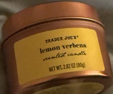 NEW TRADER JOE’S LEMON VERBENA SCENTED MINI CANDLE 2.82 OZ