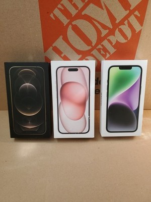 Apple iPhone 15 14 12 Pro Box Lot Black 128GB Original Empty Boxes Only