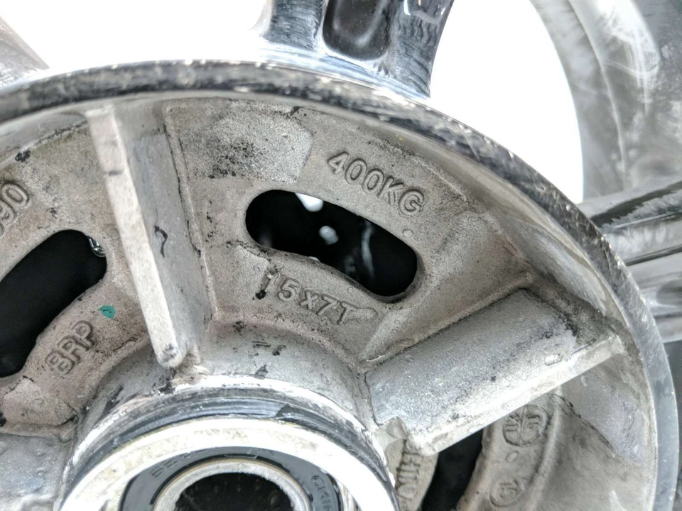 16 Can Am Spyder F3-T Roadster SE6 Rear Wheel Rim STRAIGHT 15x7 - Image 4 of 4