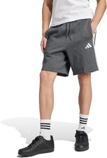 Adidas Men's Essentials 3 Stripes Fleece Shorts Grey Heather US XL