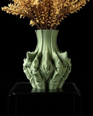Designer-Vase 3D-Druck Klauen-Skulptur Trockenblumen Deko Tischvase Wunschfarbe
