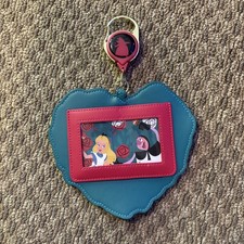 Loungefly Disney Alice in Wonderland Rose Bush Retractable Lanyard ID Holder