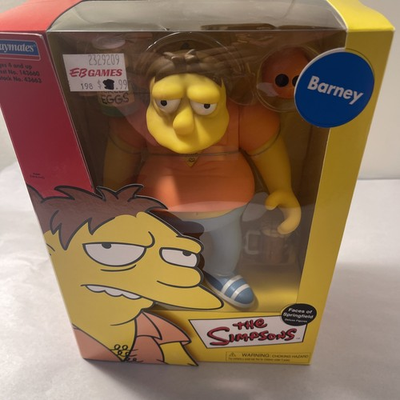 #ad The Simpsons Faces Of Springfield Deluxe Figures 8quot; Barney New 2002 $24.99