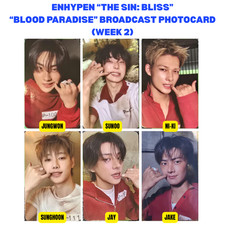 ENHYPEN "THE SIN: BLISS" "BLOOD PARADISE" BROADCAST GONGBANG PHOTOCARD (WEEK 2)