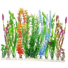 Artificial Fish Tank Plants, 10 Pack Plastic Aquarium Plants Set of 10