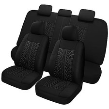 Car Seat Covers Full Set, Washable and Breathable Premium FULL SET 5-Black