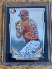 2014 Bowman Draft Carlos Correa Top Prospects Black #TP-3 (RC) Rookie Card. rookie card picture
