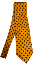 Zadi Andrew Ties 100 Silk Italian Necktie Gold Yellow Micro Print
