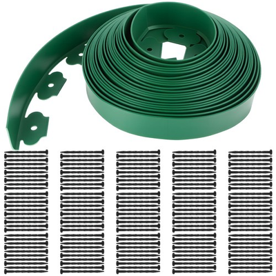 #ad Garden Edging Border100FT 2 Inch Tall Landscape Edging with 150 Spikes for L... $128.50