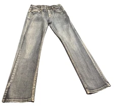 Flypaper Women’s Size 16 Straight Leg Jeans Medium Wash Stretch Denim Embrdrd