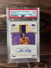 2022-23 National Treasures Pat Riley Game Gear Auto Prime Patch GGA-PAT /25 PSA 