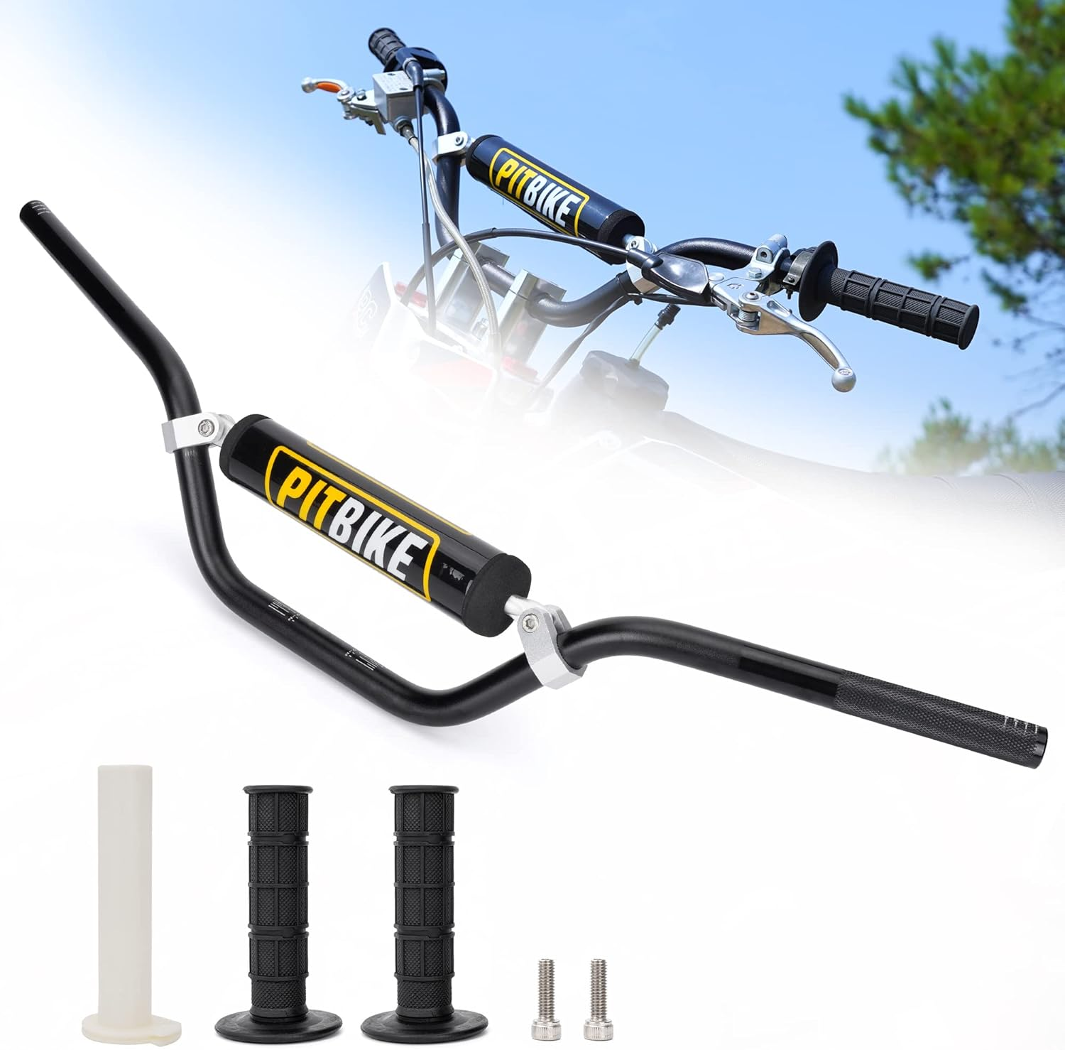 Universal 7/8 Inch 22Mm Dirt Bike Handlebars, Upgraded Pit Bike Handlebar with F