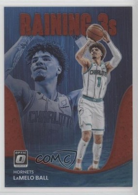 2022-23 Panini Donruss Optic Raining 3s Red Prizm 97/99 LaMelo Ball #12 1aj