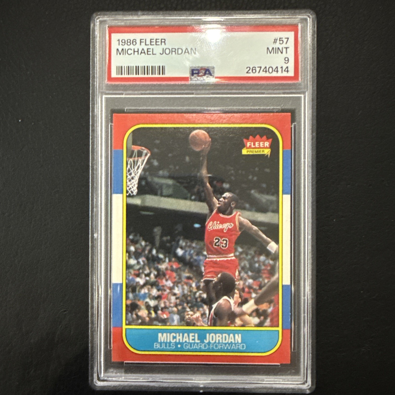 1986 FLEER #57 MICHAEL JORDAN PSA 9
